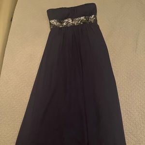 Navy floor length dress